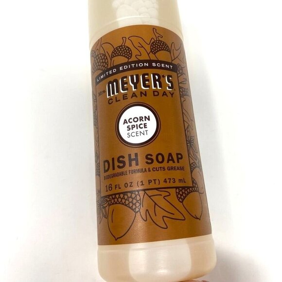 Mrs. Meyers Clean Day 3 Dish Soap Fall Edition 16 Fl Oz Leaves Apple Acorn - Picture 7 of 8